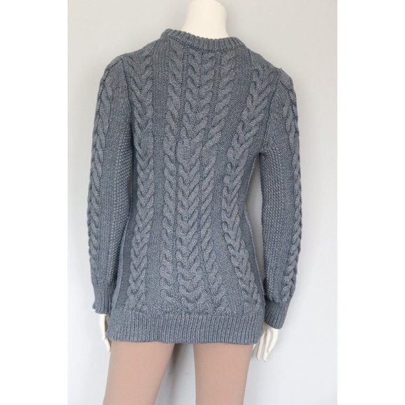 Theory Gray Cable Knit Sweater - Picture 6 of 8
